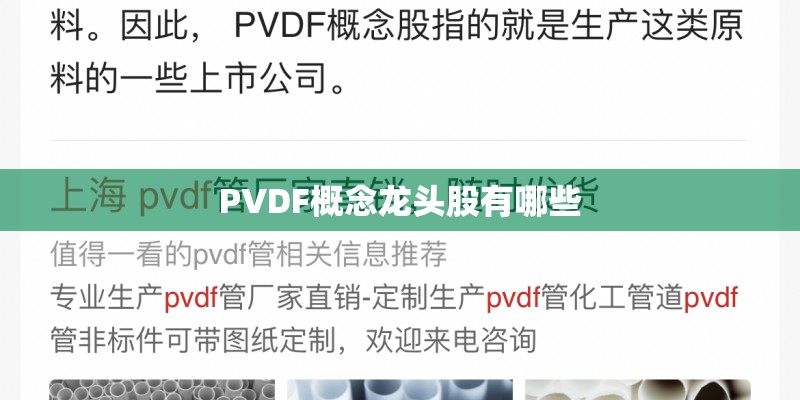 PVDF概念龙头股有哪些 PVDF概念龙头股有哪些